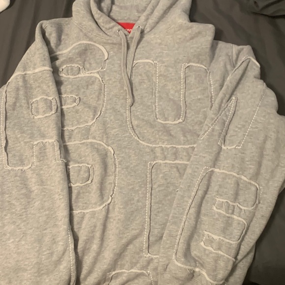 Supreme cutout letters hoodie